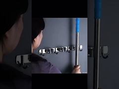 60cm Wall Mount Stainless Steel Mop and Broom Holder Organizer