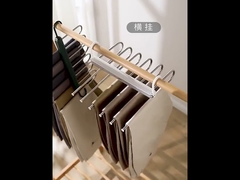 Space Saving Pants Hangers Non-Slip Clothes Organizer 5 Layered Pants Rack