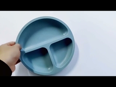 Divided Multi Compartment Lunch Box Silicone Suction Plates For Babies