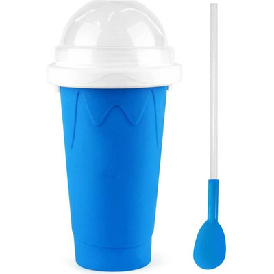 350ml Silicone Slushy Maker Cup With Lid And Straw