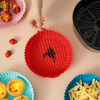 Heat Resistant Silicone Air Fryer Liner Reusable Round