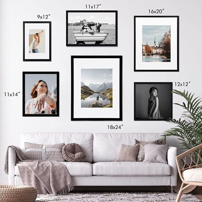 Display Black Wall Home Gallery Photo Frames Houseware Plastic Products