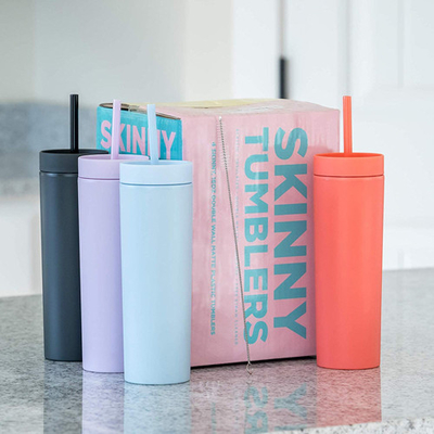 16oz Double Wall Matte Pastel Colored Acrylic Tumblers With Lids And Straws