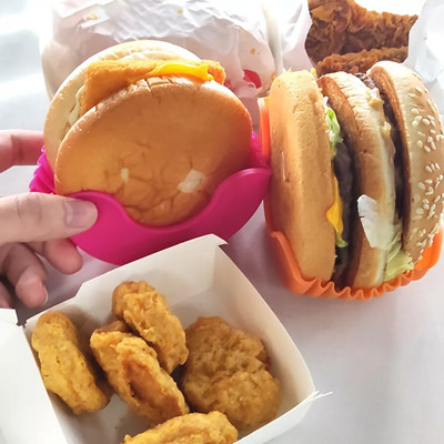 Silicone Retractable Adjustable Burger Box Multicolor