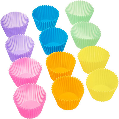 Multicolor Silicone Muffin Liners Reusable Bulk Kitchen Supplies