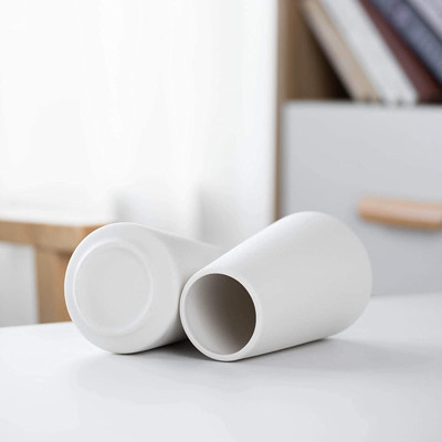 Minimalism Style White Ceramic Vase For Bedroom Kitchen Living Room Office Desk