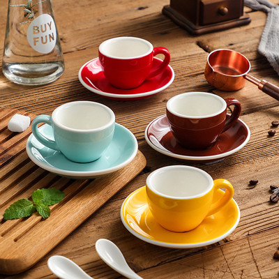 Multicolor 75ml Porcelain Espresso Cups With Saucers Bulk Kitchen Supplies