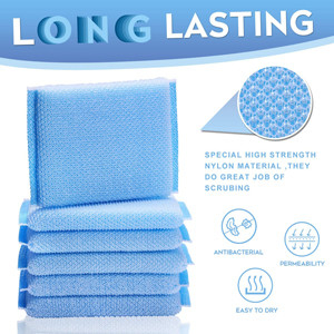 Nylon Blue Scrubbing Pads Long Lasting And Reusable
