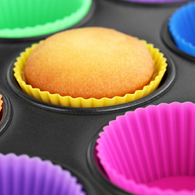Non Stick Cake Molds Silicone Cupcake Liners Reusable