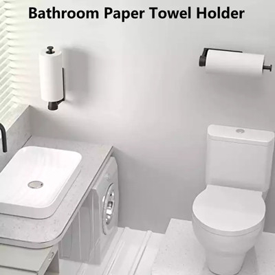 Stainless Steel Easy Tear Wall Mount Paper Towel Holder With Damping Function