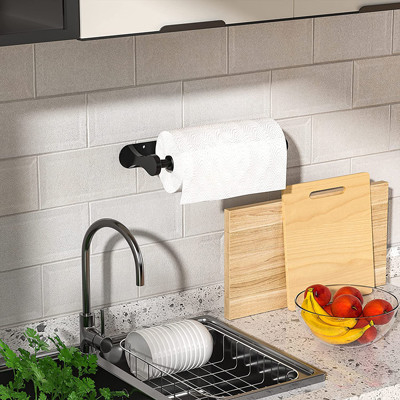 Stainless Steel Easy Tear Wall Mount Paper Towel Holder With Damping Function