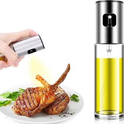 Sliver 100ml Olive Oil Sprayer With Stainless Steel Cap