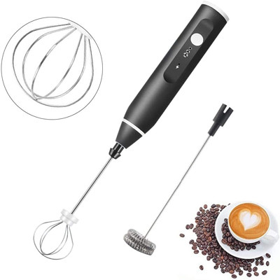 USB Rechargeable Immersion Blender Mini Frother For Cappuccino Latte Coffee Egg