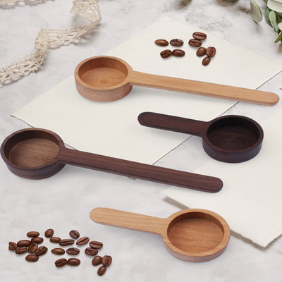 Wood Color Wooden Coffee Spoon Measuring For Coffee Beans