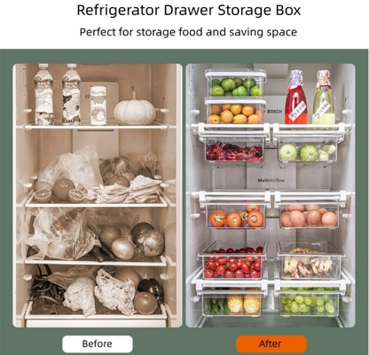 Drinks Food Household Storage Container Pull Out Refrigerator Organizer Drawers 600g
