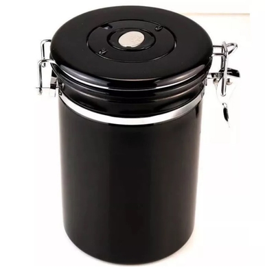 500g Stainless Steel Essential Barista Tools Coffee Airtight Canister With Co2 Valve And Spoon