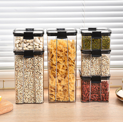 Kitchen PET Plastic Pantry Storage Containers For Food Organization 460ml 700ml