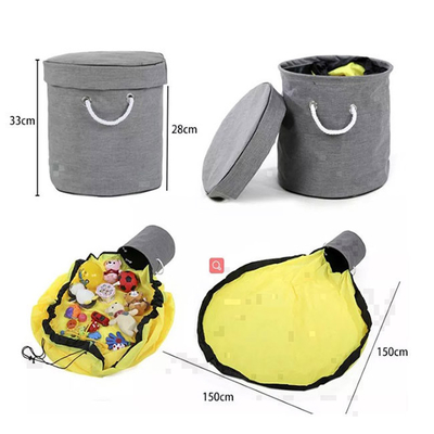 Customized Children'S Household Storage Container Play Mat Drawstring Toy Storage Bag