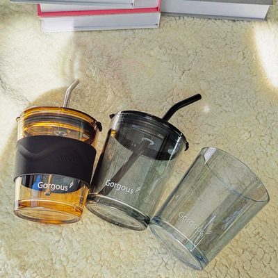 ISO14001 500ML Simple Glass Custom Drinking Cups Mug For Cappuccino Coffee