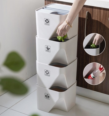 Plastic Separable Modular Kitchen Dustbin For Waste Rubbish