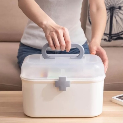 Portable Household Storage Container Plastic First Aid Box Organizer