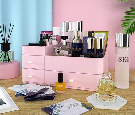 Large Plastic Desktop Lipstick Storage Box Cosmetic Makeup Organiser