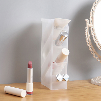 Rectangular Glossy Makeup Household Storage Container Plastic Pencil Holder
