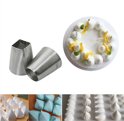 Baking Mold Kit 4 in 1  Cream Nozzle Square and Round Biscuit Baking Tools
