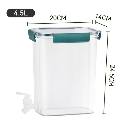 4.5L Plastic Refrigerator Beverage Dispenser Cold Water Kettle with Faucet
