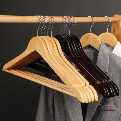 Eco Friendly Wooden Coat Hangers In Bulk For Clothes Non Slip