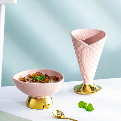 Muliti Color Ceramic Tableware Ice Cream Cup Kitchen Tools