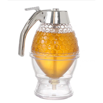 Drip free honey dispenser transparent acrylic 200ml honeypot muffin companion