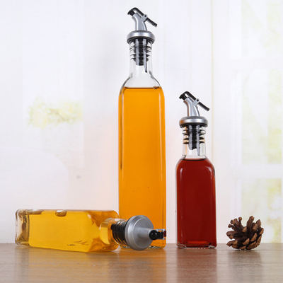 Clear Glass Olive Oil Dispenser Bottles Cooking Oil Container for Kitchen