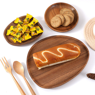Solid Wood Irregular Shaped Tableware Dinner Plate Kitchen Supplies