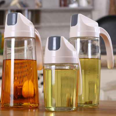 Auto Flip Olive Oil Dispenser Bottle On-Slip Handle for Kitchen Cooking