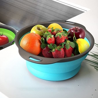 Silicone Folding Fruit Vegetable Filter Sink Drain Basket Bulk Kitchen Supplies