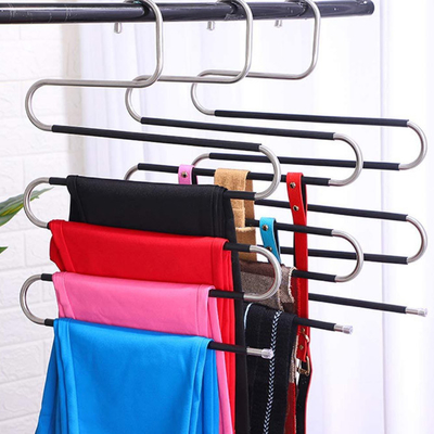 S-Shape Trousers Hangers Stainless Steel Clothes Hangers Houseware Products