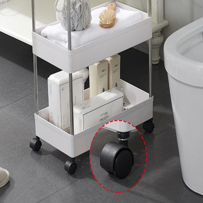 Multilayer Mobile Storage Trolley Rack For Kitchen Bedroom Bathroom