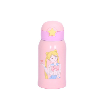 Double Wall Stainless Steel Vacuum Childrens Flask Bottle With Bag 600ML
