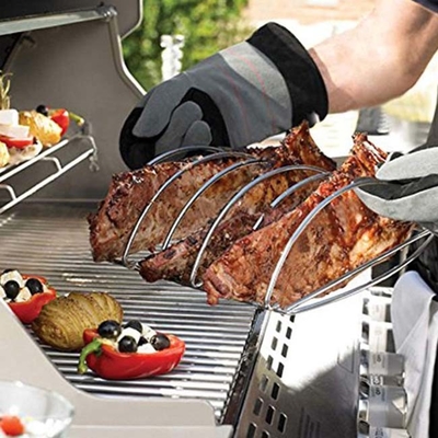 Barbecue BBQ Tools And Accessories Steak Rib Rack Holder