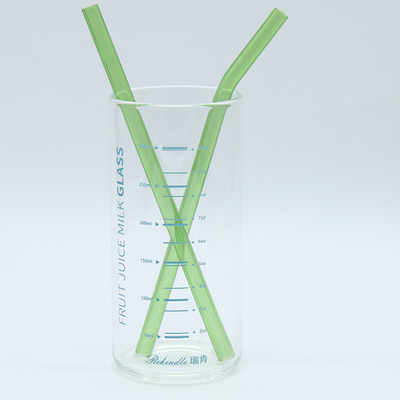Reusable Glass Straws Multiple Colored Borosilicate Glass Drinking Straws