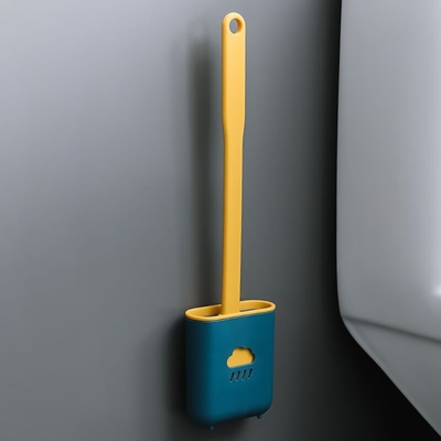 Cute Multi Color Houseware Plastic Products Silicone Toilet Brush With Holder