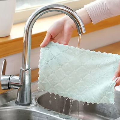 Bibulous Coral Velvet Bulk Kitchen Supplies Ultra Absorbent Microfiber Dish Towels
