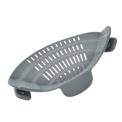 Adjustable Rice Clip On Silicone Colander For Pots And Pasta Strainer