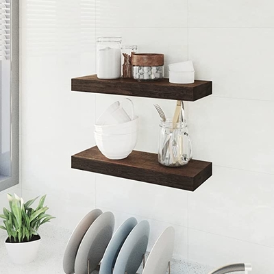 Floating Wall Mounted Wooden Shelves Ledges For Bedroom Living Room Bathroom Kitchen