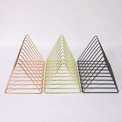 Triangle Metal Stainless Steel Houseware Desktop Bookshelf