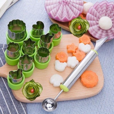 Fruit And Vegetable Cutter Shapes Set Tool For Kitchen Baking