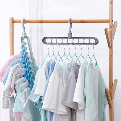 Folding Rotating Plastic Clothes Hangers Houseware For Closet Anti Skid