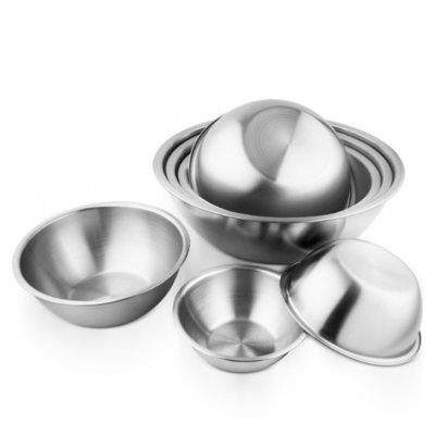 6pcs Stacking Nesting Stainless Steel Mixing Bowls For Space Saving Storage