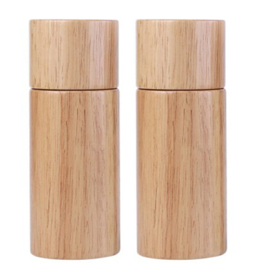 Household Spice Storage Containers Gadget Rubber Wood Pepper Grinder